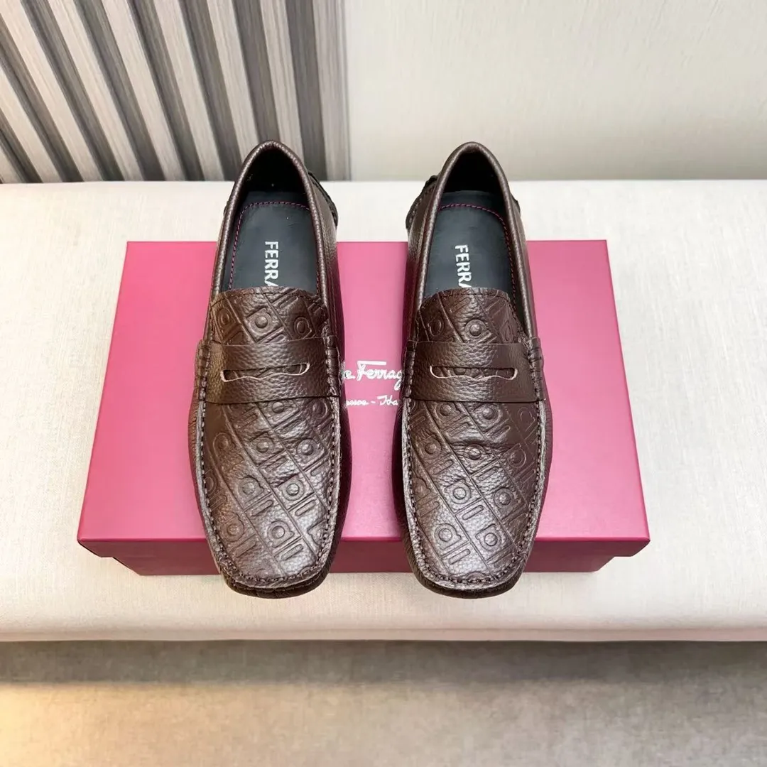 Men's men's shoes 💰620 Ferragamo new high-end quality 🔥 imported lychee pattern ➕ cowhide lining size 38-45